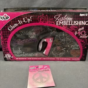 Tulip Glam-It-Up Fashion Embellishing Kit 2009 Jewels Iron-on